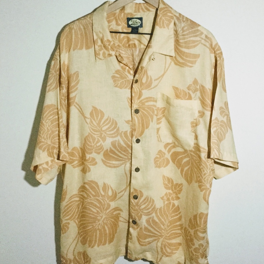 Tommy Bahama Hawaiian Men's XL 100% Linen Shirt